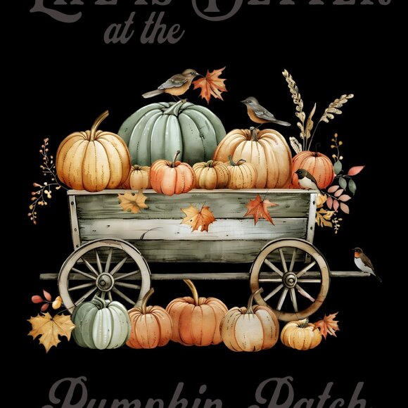 Life Is Better At The Pumpkin Patch Towel Set, Pumpkin Patch Kitchen Towels - Picture 3 of 9